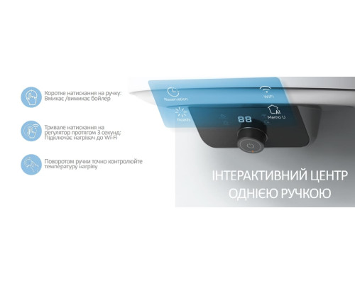 Бойлер MIDEA D80-15EFG (W) (Prime Wi-Fi)