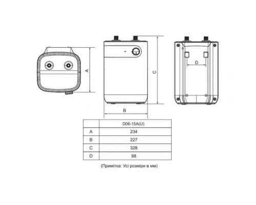 Бойлер MIDEA D06-15A(U)(7673) Бойлер MIDEA D06-15A(U)(7673)