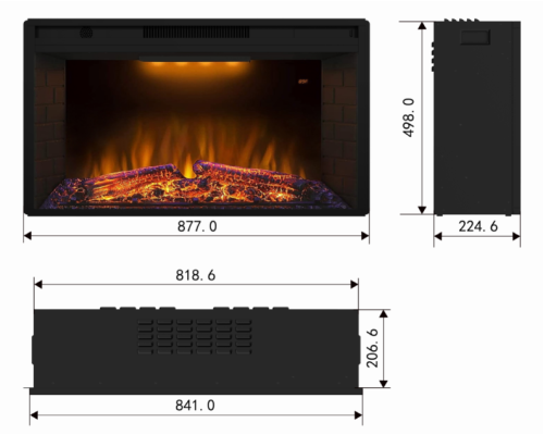 Электрокамин с обогревом Royal Goodfire 33W LED со звуком