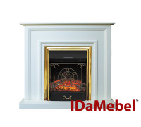 Каминокомплект IDaMebel Adele Белый Majestic Brass
