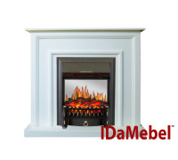 Каминокомплект IDaMebel Adele Белый Fobos Black