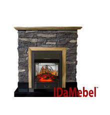 Каминокомплект IDaMebel Gemma Majestic Black