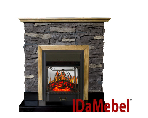 Каминокомплект IDaMebel Gemma Majestic Black