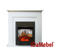 Каминокомплект IDaMebel Francheska Белый Majestic Black