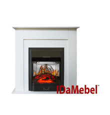 Каминокомплект IDaMebel Francheska Белый Majestic Black