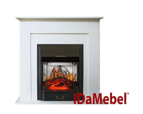 Каминокомплект IDaMebel Francheska Белый Majestic Black