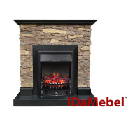 Каминокомплект IDaMebel Gemma Brown Fobos Black