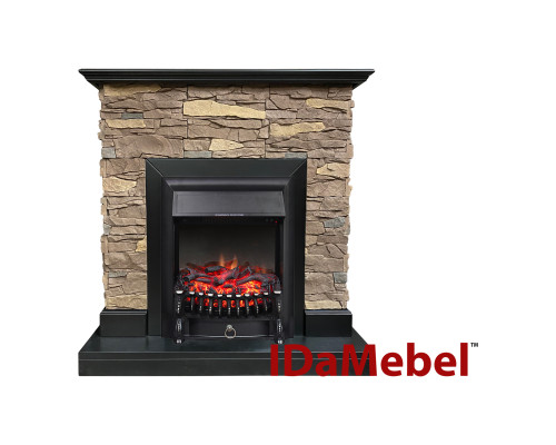 Каминокомплект IDaMebel Gemma Brown Fobos Black