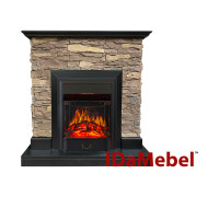 Каминокомплект IDaMebel Gemma Brown Majestic Black