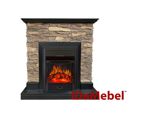 Каминокомплект IDaMebel Gemma Brown Majestic Black