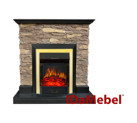 Каминокомплект IDaMebel Gemma Brown Majestic Brass