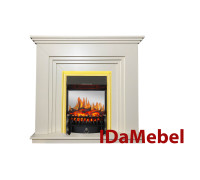 Каминокомплект IDaMebel Gloria Белый Fobos Brass