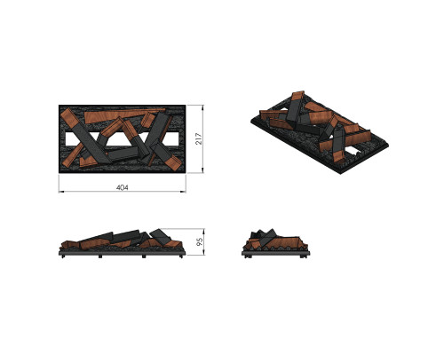 Электрокамин Dimplex Cassette 400 LED LOG (с дровами) со звуком