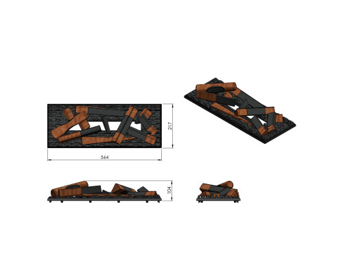 Электрокамин Dimplex Cassette 600 LED LOG (с дровами) со звуком