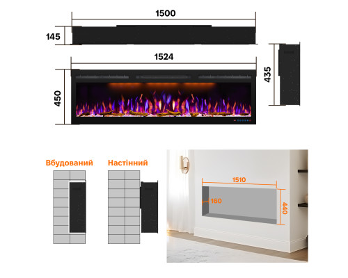 Электрокамин с обогревом Royal Flame Crystal 60 со звуком Электрокамин с обогревом Royal Flame Crystal 60 со звуком