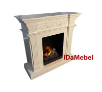 Камінокомплект IDaMebel Amalfi білий Cassette 400