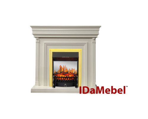 Каминокомплект IDaMebel Beethoven белый Fobos Brass