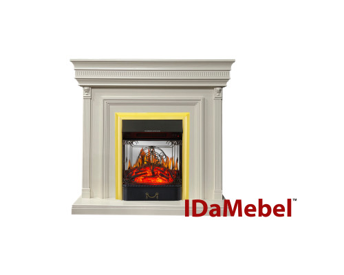 Камінокомплект IDaMebel Beethoven білий Majestic Brass