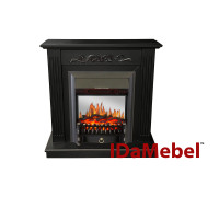 Камінокомплект IDaMebel Elaine темний шоколад Fobos Black