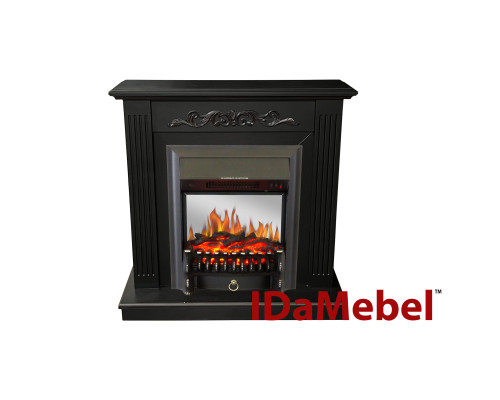 Каминокомплект IDaMebel Elaine темный шоколад Fobos Black