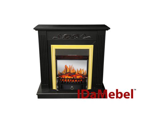 Каминокомплект IDaMebel Elaine темный шоколад Fobos Brass