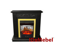 Камінокомплект IDaMebel Elaine темний шоколад Majestic Brass