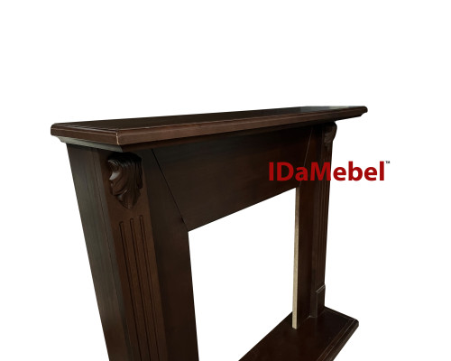 Каминокомплект IDaMebel Carolina орех Fobos Black (вырез под плинтус 90x25)