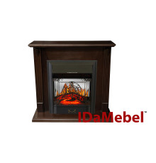 Каминокомплект IDaMebel Carolina орех Majestic Black (вырез под плинтус 90x25)