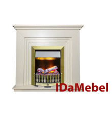 Каминокомплект IDaMebel Gloria Белый Danville Brass