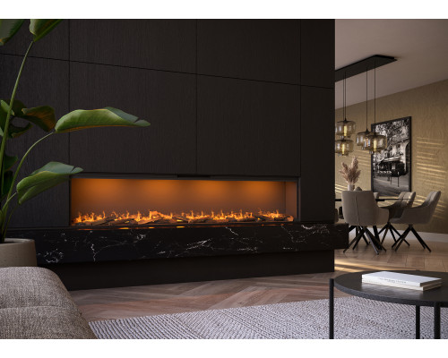Электрокамин с обогревом Faber by Dimplex E-Slim Linear 2200-450 фронтальный паровой